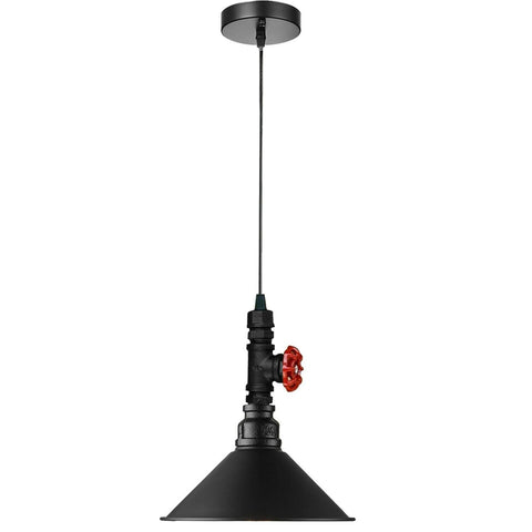 Industriële vintage plafondhanglampen, metalen pijp, geborstelde kleur, lampenkappen~1310