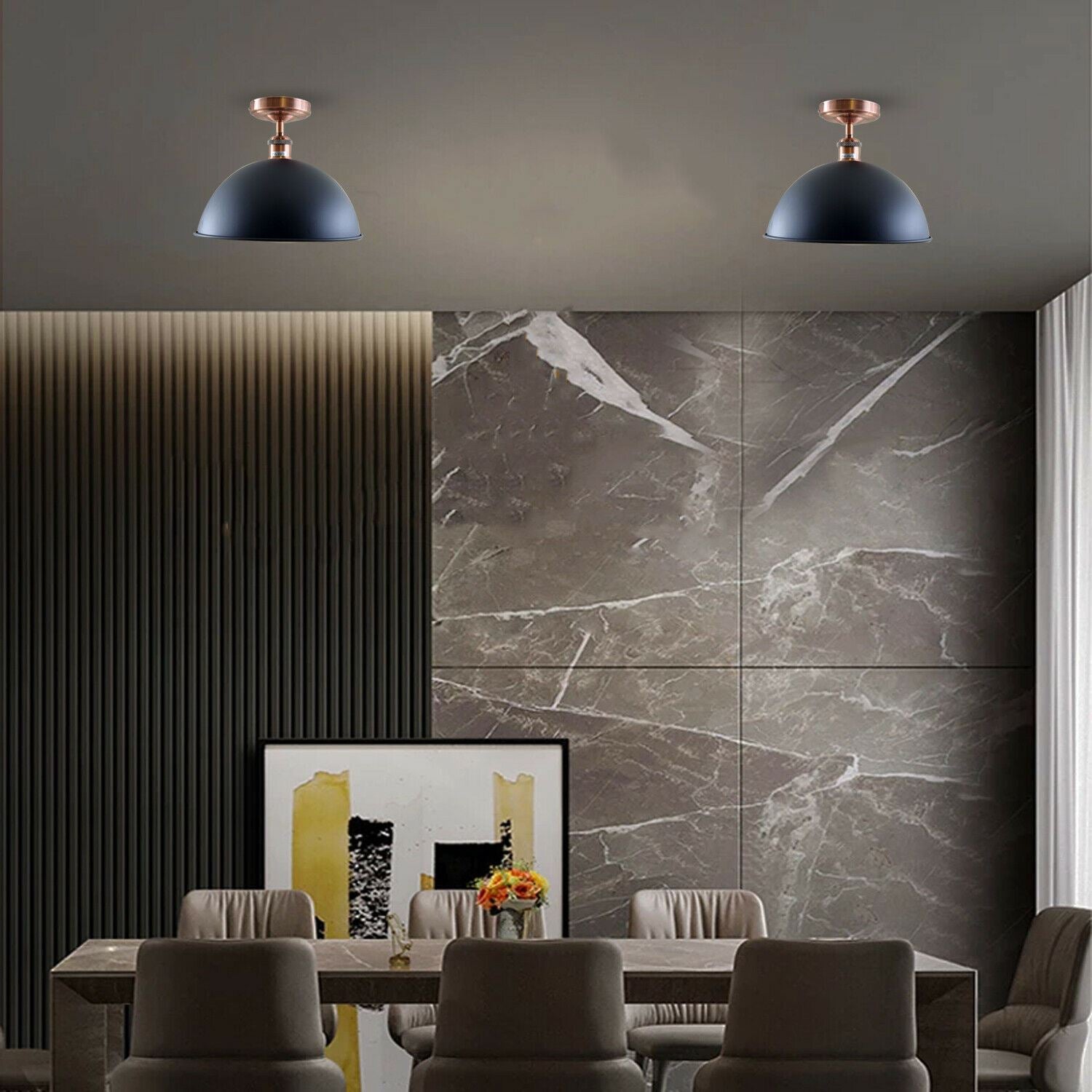 Black Metal Ceiling Light