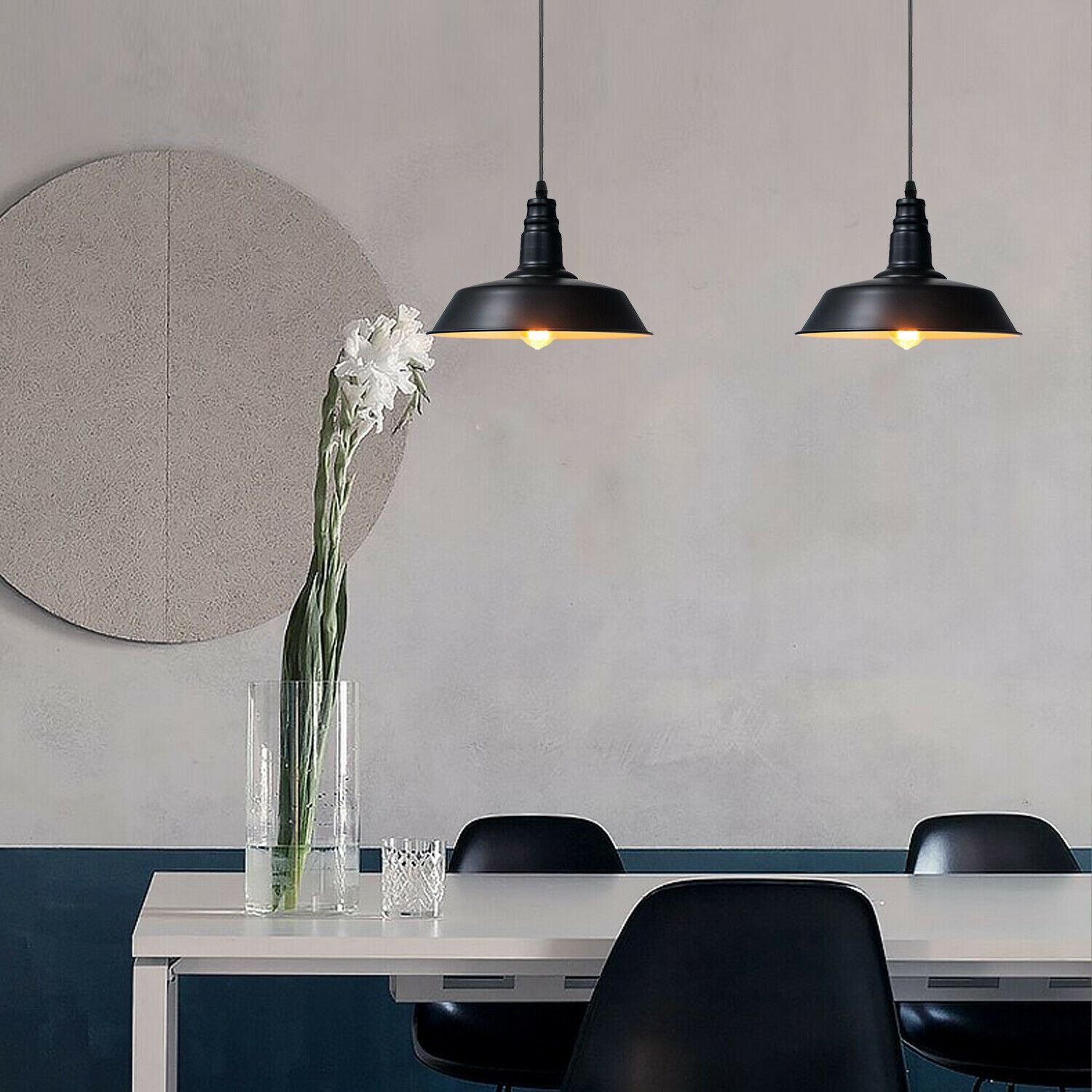 Ceiling Pendant Light Metal Lamp Shade Hanging Indoor Light Fitting~1249 - LEDSone UK Ltd