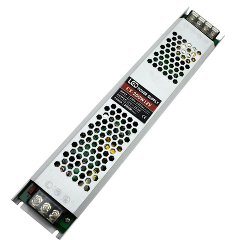 DC12V 200W ultradunne LED-striplichttransformator 240V voor LED-strips ~ 2355 