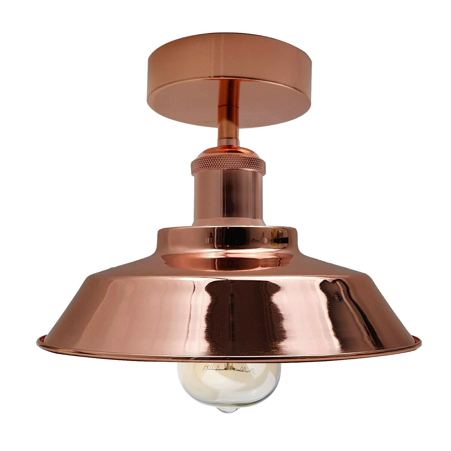 Ceiling Light Retro Flush Mount Ceiling Lamp Shade Fitting Rose Gold~1928 - LEDSone UK Ltd
