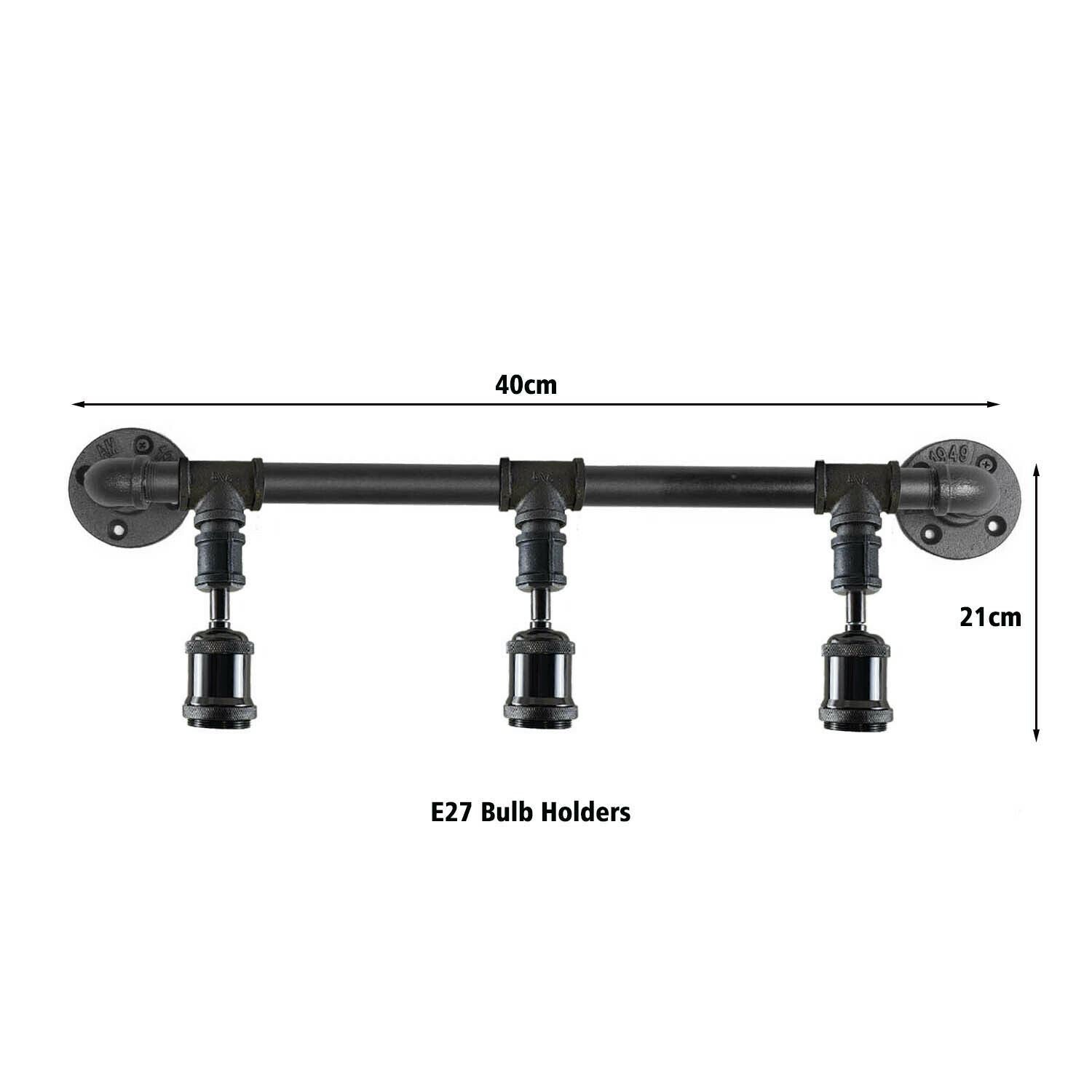 Vintage Industrial Pipe Light Rustic Wall Steampunk Metal Wall Light kits~1243 - LEDSone UK Ltd