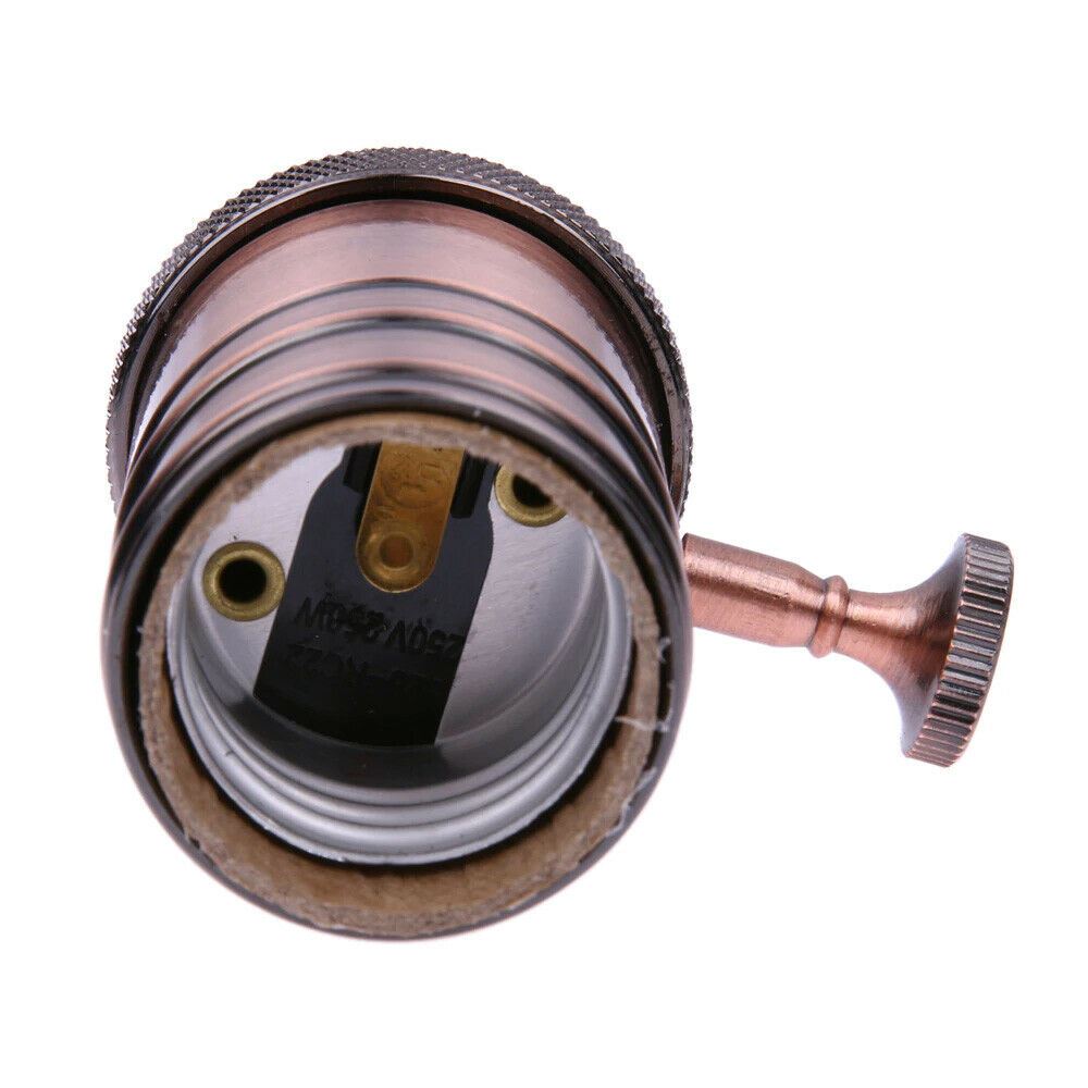 E27 Screw Vintage Switch Bulb Holder Industrial Antique Retro Edison Lamp Light~3415 - LEDSone UK Ltd