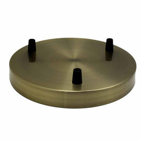 Plafondrozet met meerdere stopcontacten, 3-weg stopcontact Groen Messing~2926 