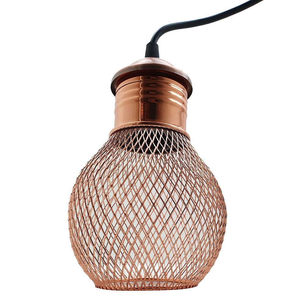 Modern Ball Industrial Retro Loft Metal Ceiling 3 Lamp Pendant Light~3082 - LEDSone UK Ltd