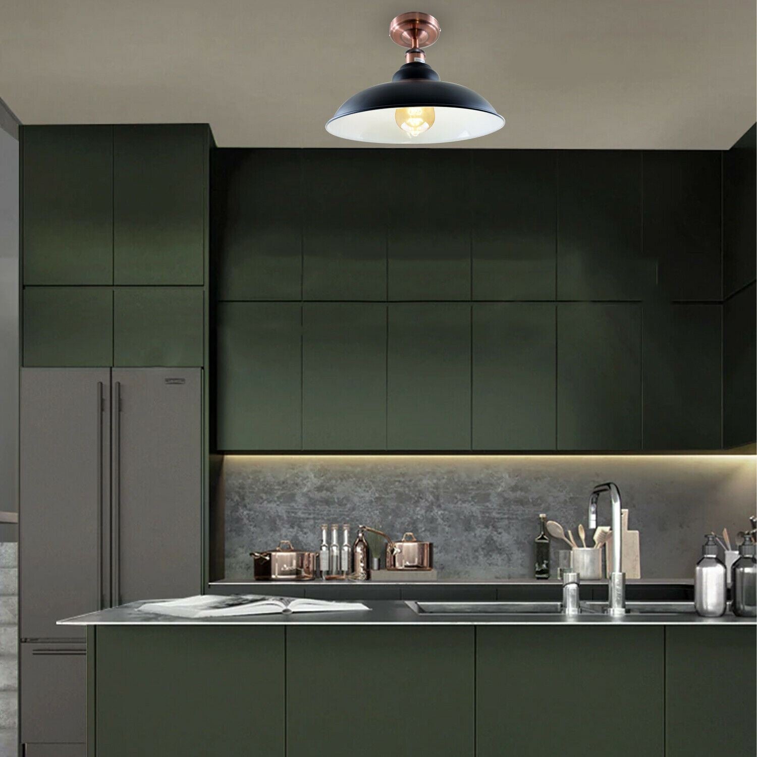 Black Metal Ceiling Light