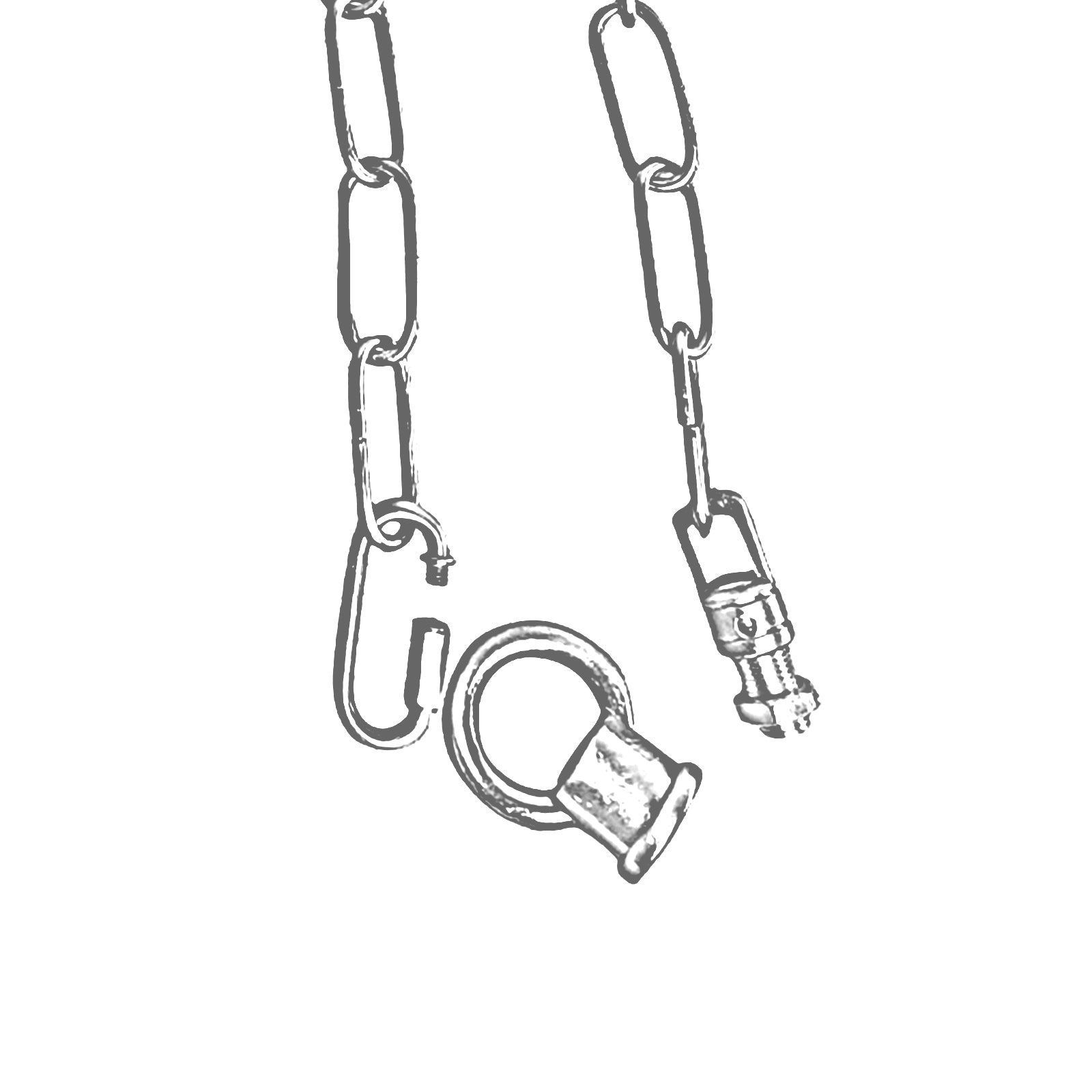 Light Chain for Ceiling Pendant lights chandeliers 38mm x 16mm - Chrome~1049 - LEDSone UK Ltd