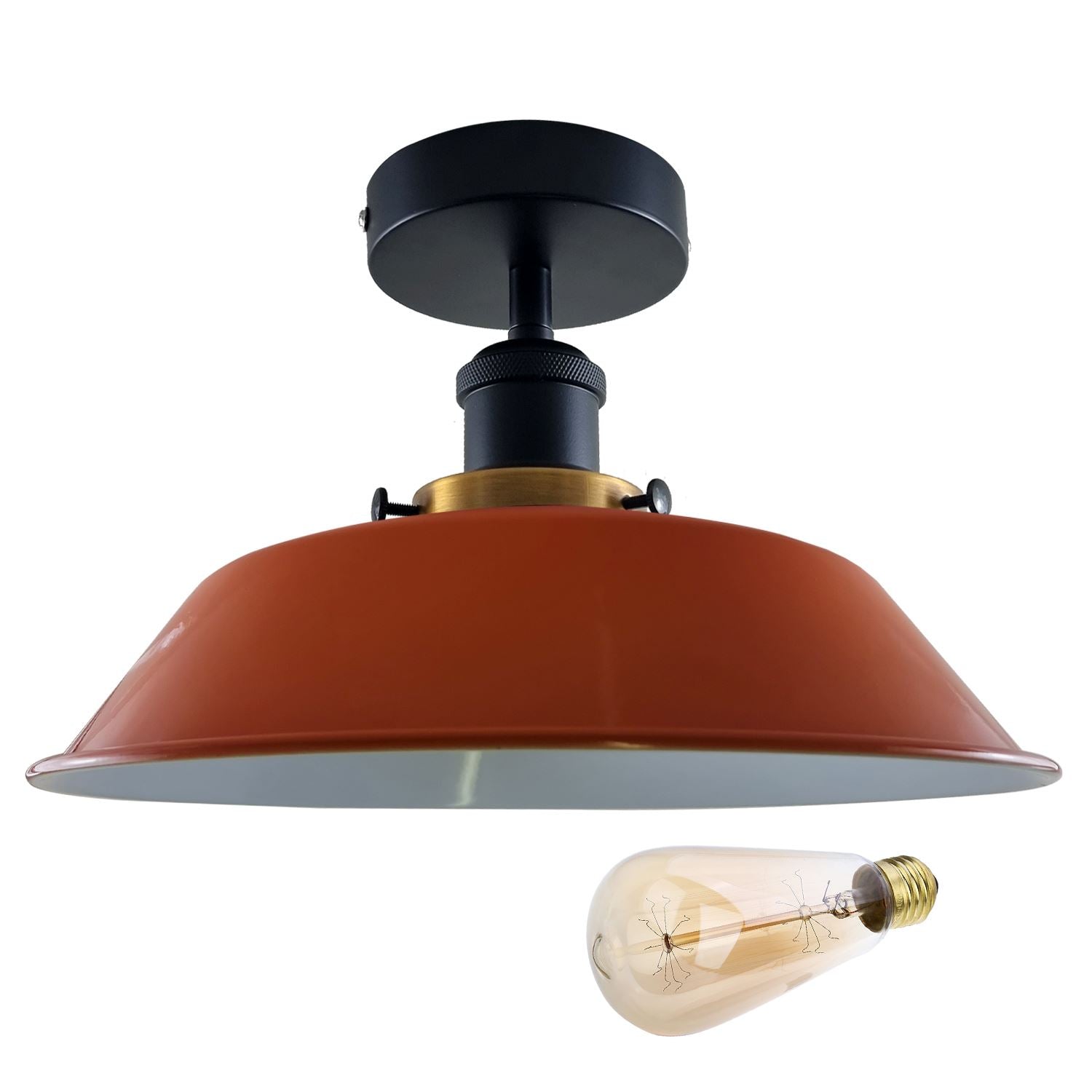Modern Industrial Ceiling Light Fitting Flush Mount Light Metal Shade~1228 - LEDSone UK Ltd