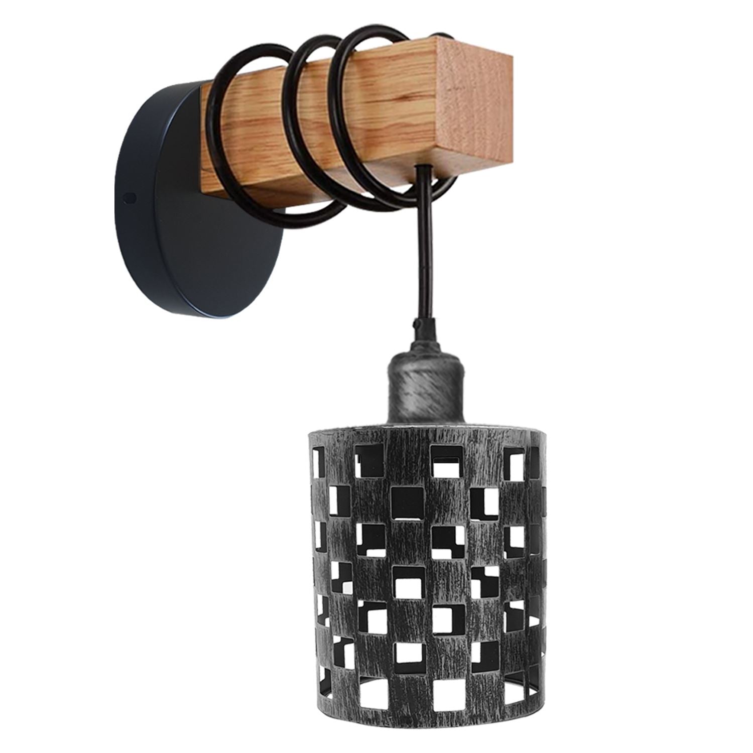 Vintage Industrial Retro Metal Wood Wall Lights Sconce Lamp Fixture~1314 - LEDSone UK Ltd