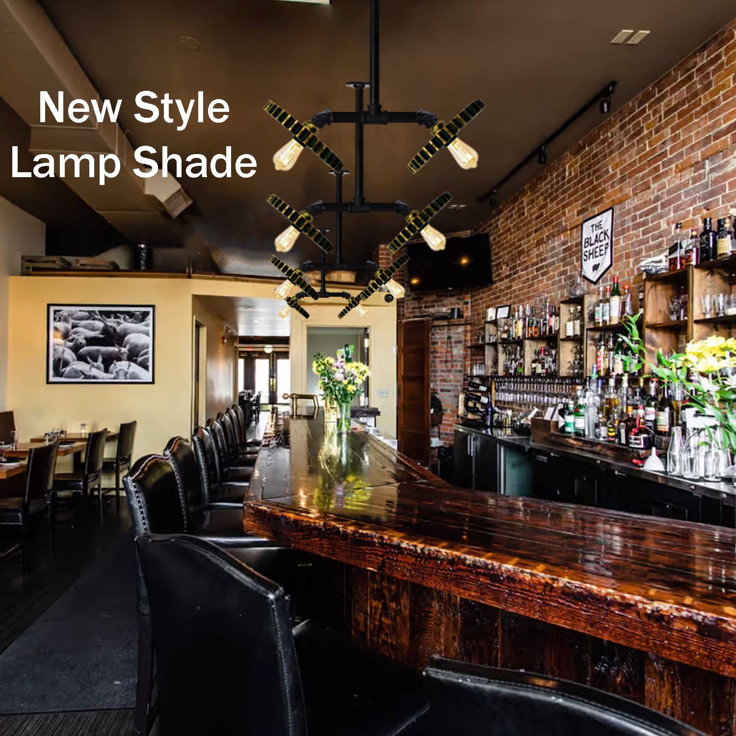 Vintage Retro & Industrial Style Flush Mounted Lighting and Pipe Light fitting ceiling lights~1221 - LEDSone UK Ltd