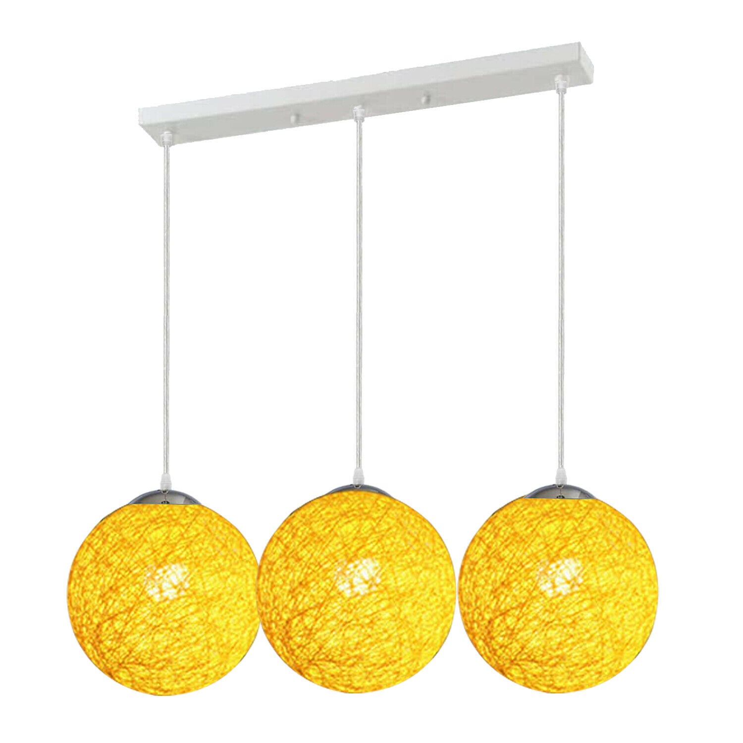 Yellow Three Outlet Ball Industrial Ceiling Lamp~1830 - LEDSone UK Ltd