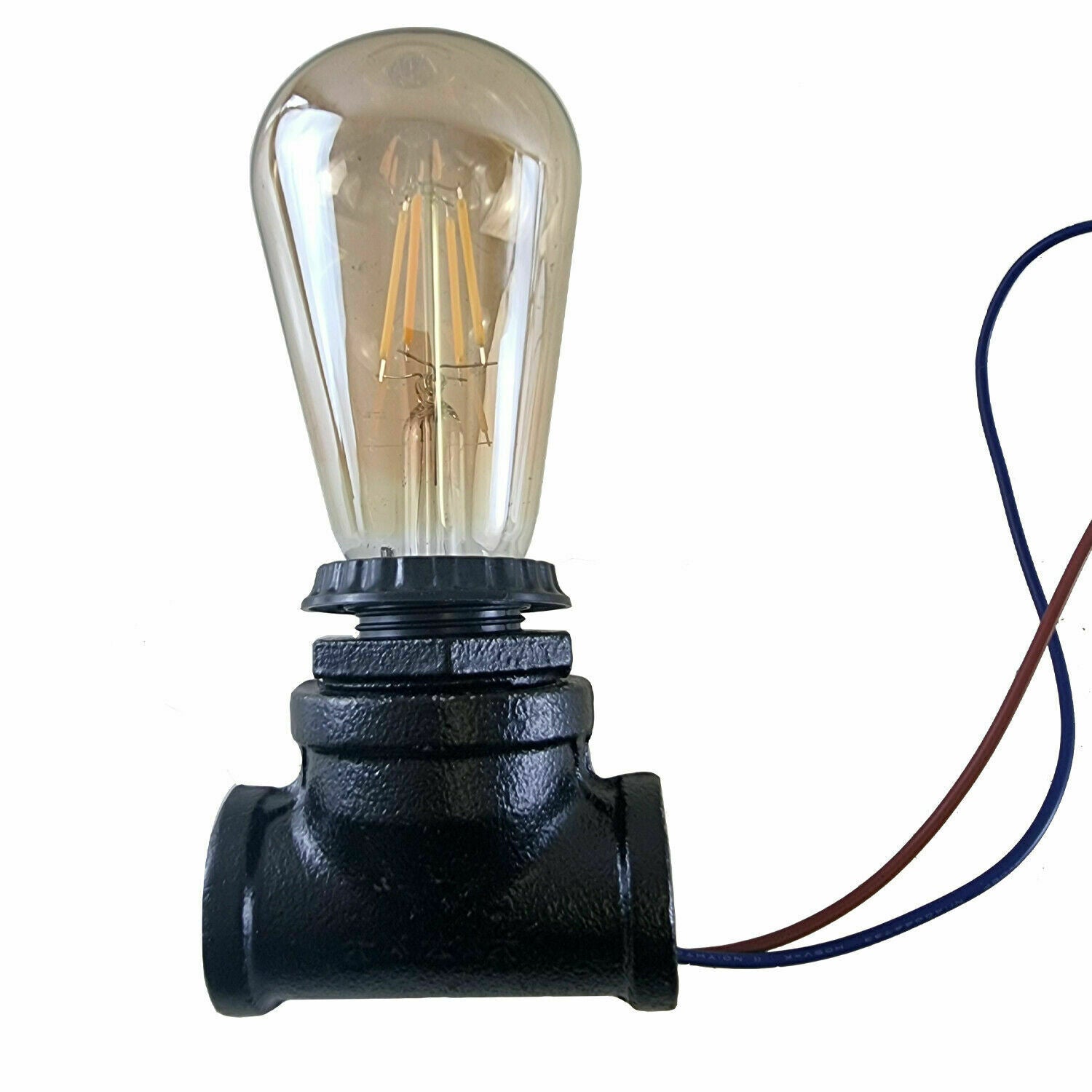 Vintage Industrial 3/4'' Pipe Lamp Switch Valve Vintage Steampunk Industrial Iron Bulb Holder E27~3554 - LEDSone UK Ltd