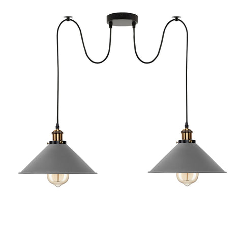 2-weg Retro Industriële plafondkabel E27 Hanglamp hanglamp~3403