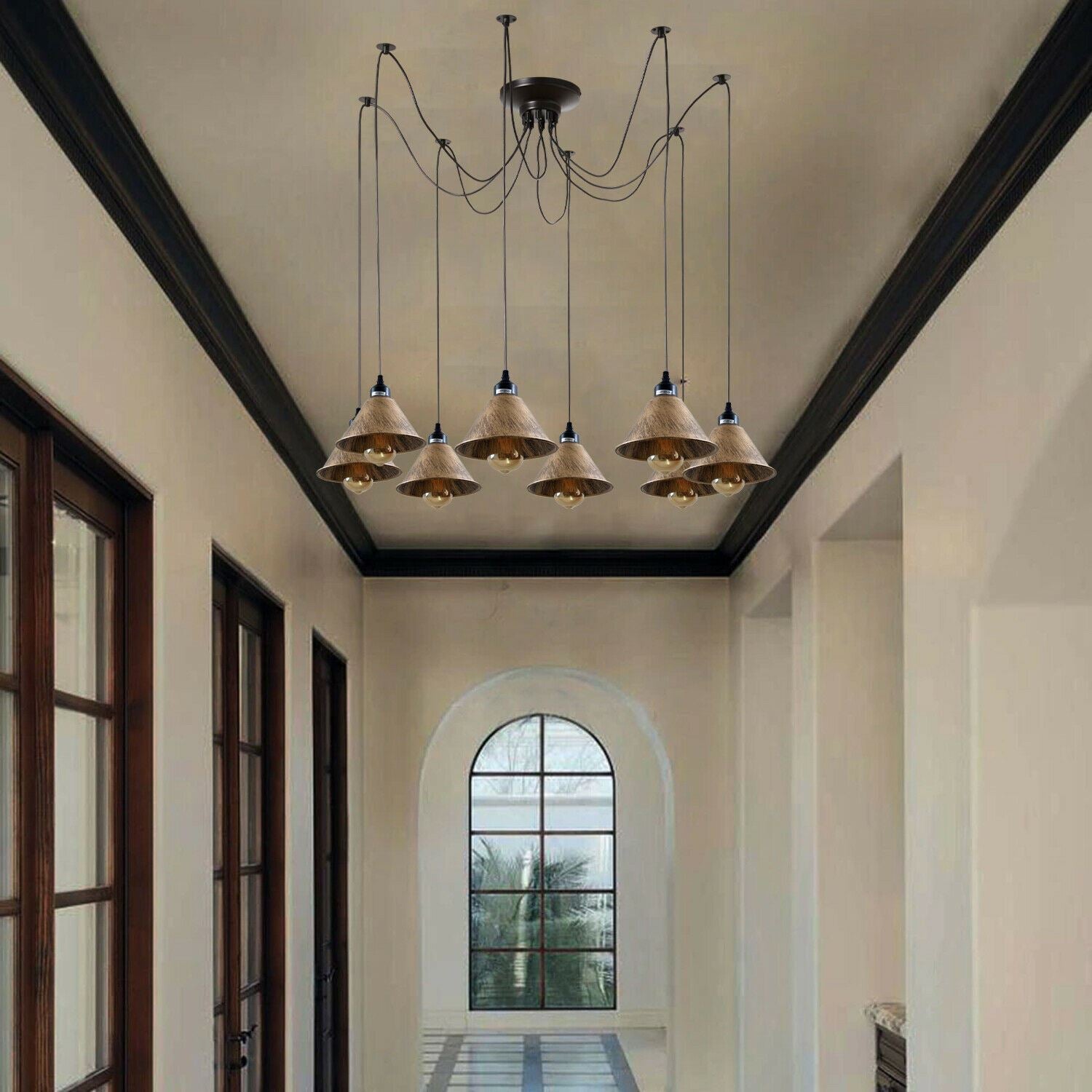 Industrial Retro Modern 8Way Vintage Loft Spider Ceiling Pendant Light~1131 - LEDSone UK Ltd