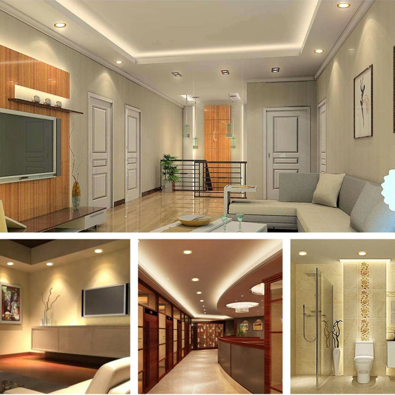 LED Round Ceiling Panel Down Light Living Room Bedroom Kitchen~1359 - LEDSone UK Ltd