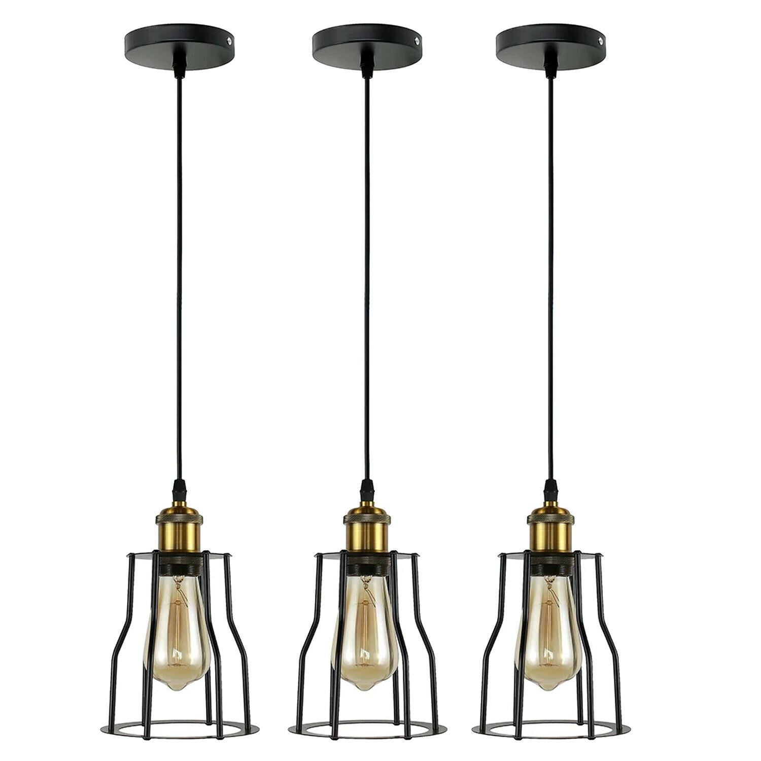 Vintage Industrial Modern Retro Loft Cage Ceiling Lamp Cage Pendant Lights