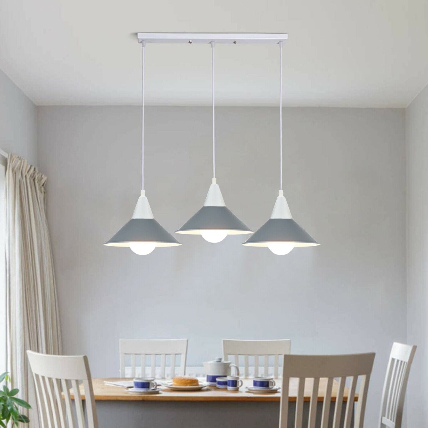 3 Head Modern Chandelier Pendant Light Shade Colour Ceiling Pendant Lampshades~2079 - LEDSone UK Ltd