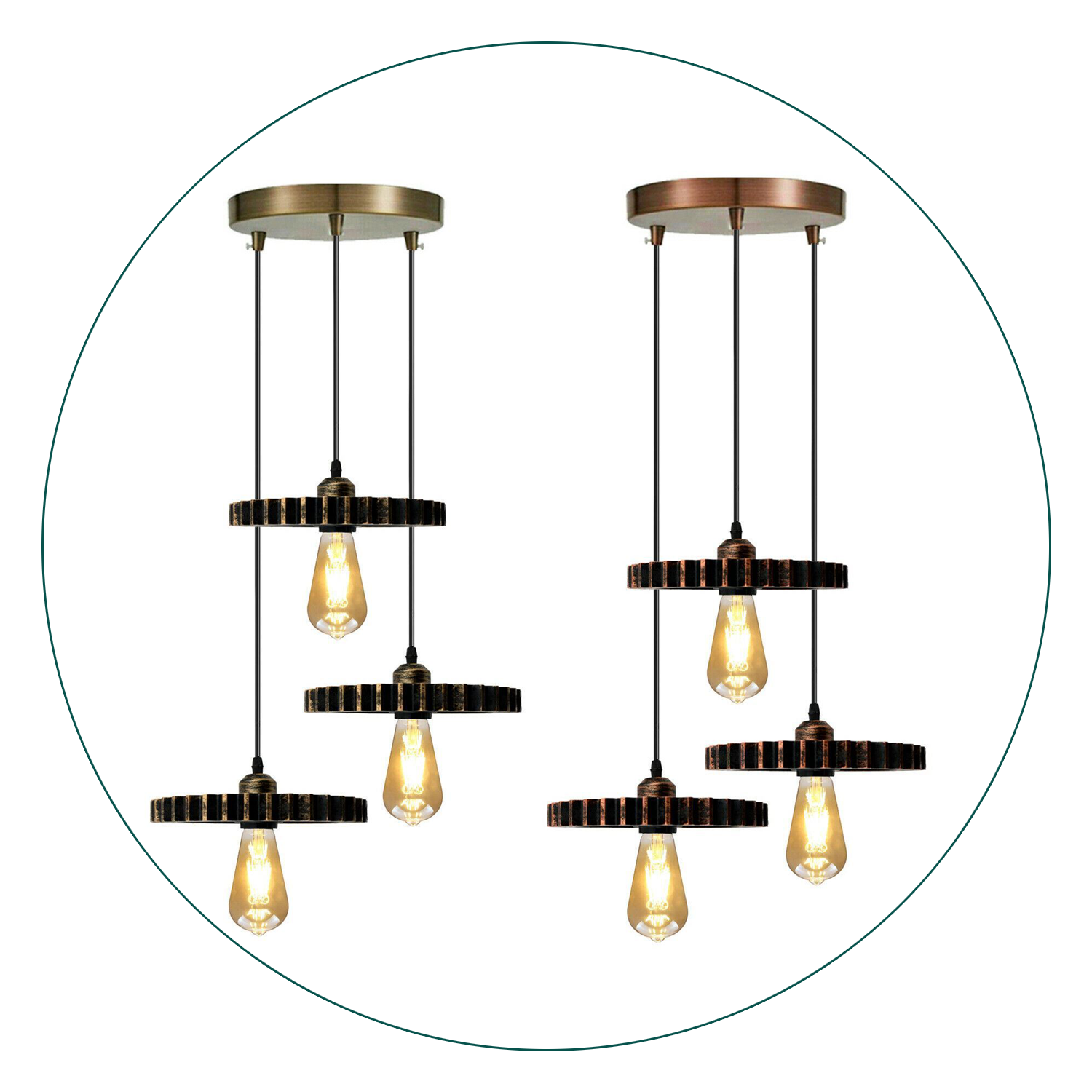 Retro Industrial Vintage Wood Pendant Light Shade Chandelier Ceiling Lamp Shade~1135 - LEDSone UK Ltd