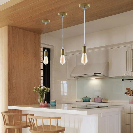 Modern Retro E27 Ceiling Pendant Holder Indoor Hanging Suspension Light Fitting Set~1206 - LEDSone UK Ltd