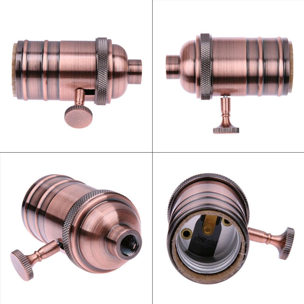 E27 Screw Vintage Switch Bulb Holder Industrial Antique Retro Edison Lamp Light~3415 - LEDSone UK Ltd
