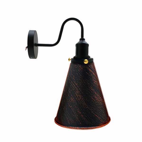 Retro industriële wandlamp, vintage wandlamp, designlamp voor binnen, lampfitting~3387 – Rustiek Rood / Ja
