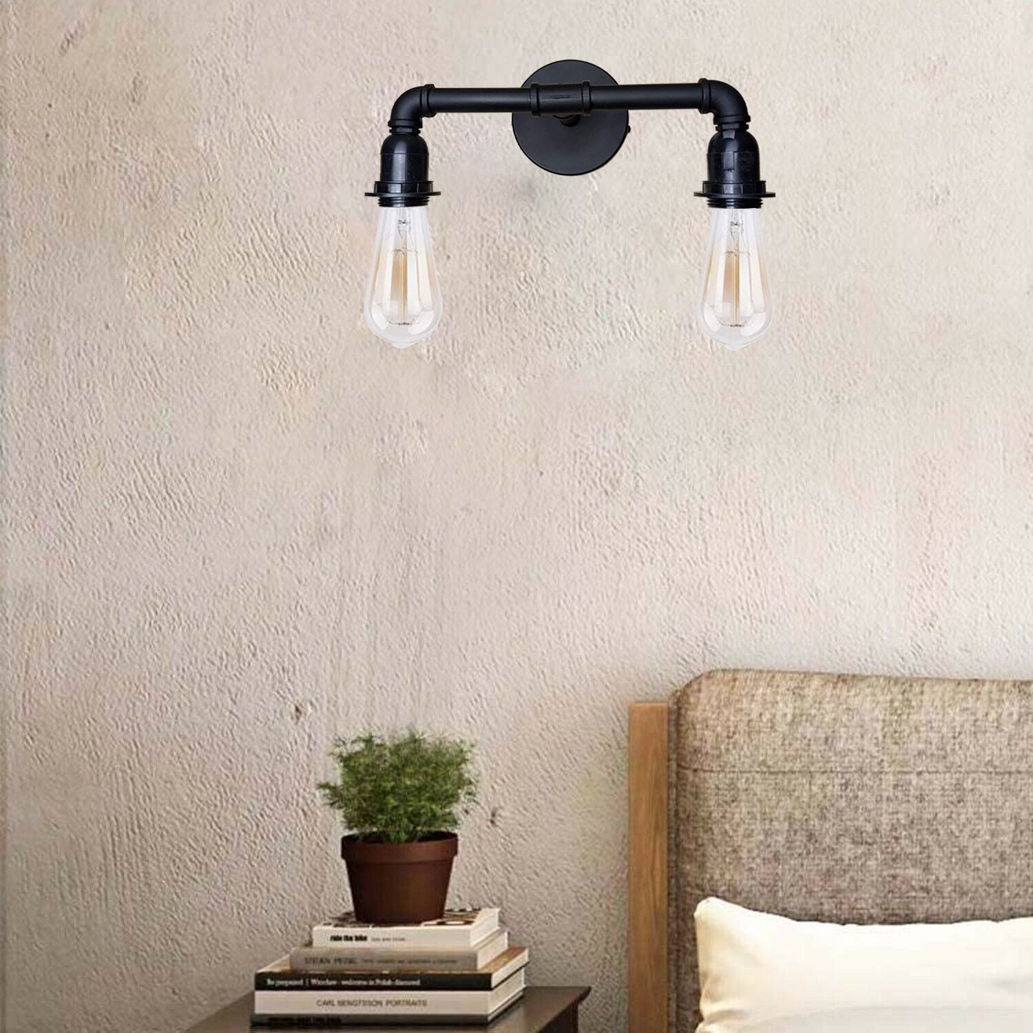 Industrial Wall Pipe Lamp Retro Light Vintage Wall Sconce Lights UK~1344 - LEDSone UK Ltd