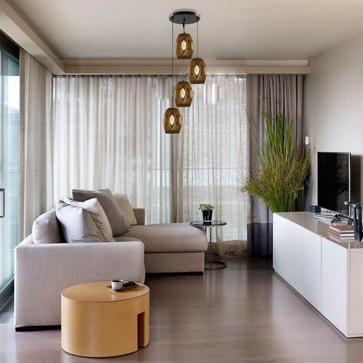 4 Way Multi Tier Ceiling Light Pendant Eyeball Design Shades Modern Fitting~1568 - LEDSone UK Ltd