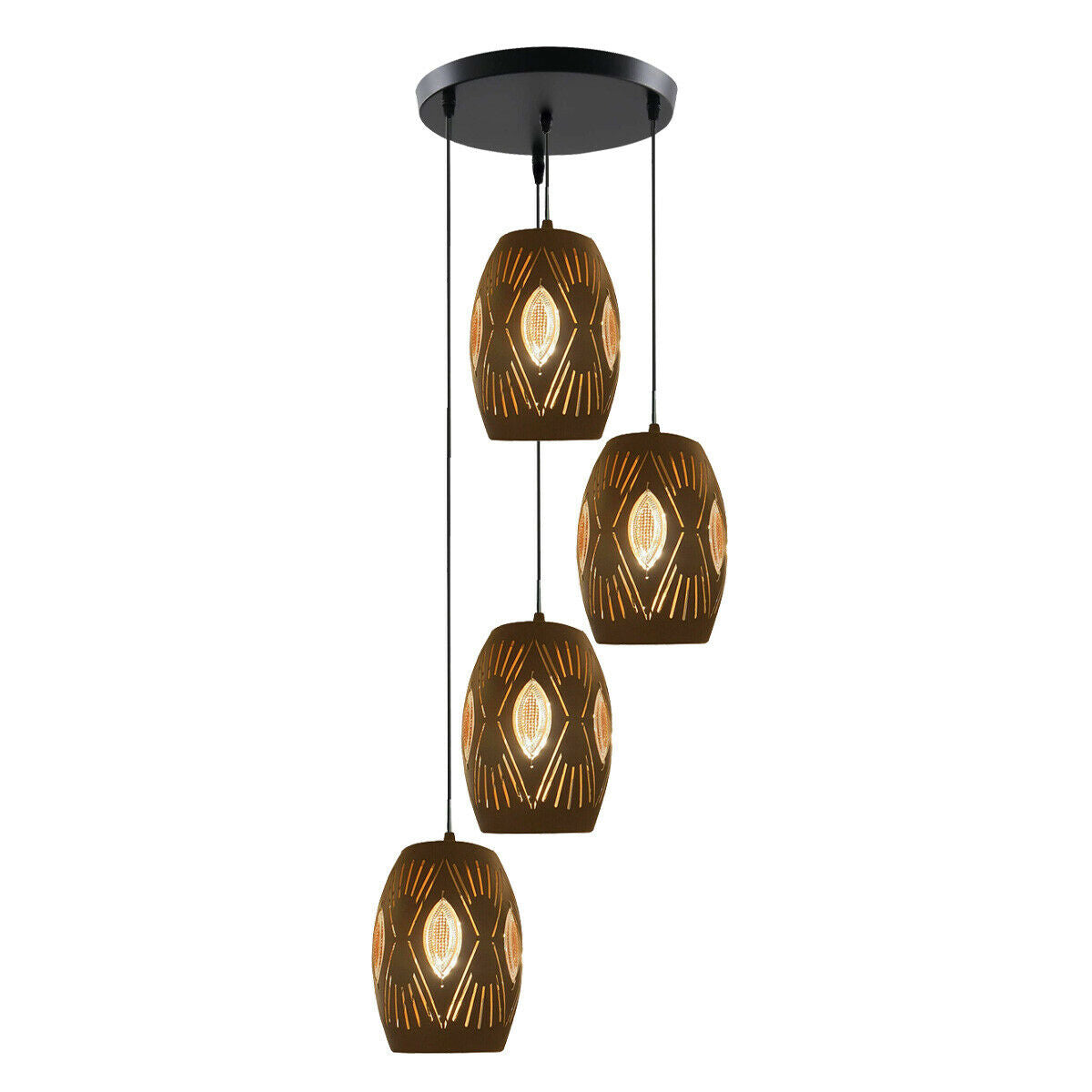 4 Way Multi Tier Ceiling Light Pendant Eyeball Design Shades Modern Fitting~1568 - LEDSone UK Ltd
