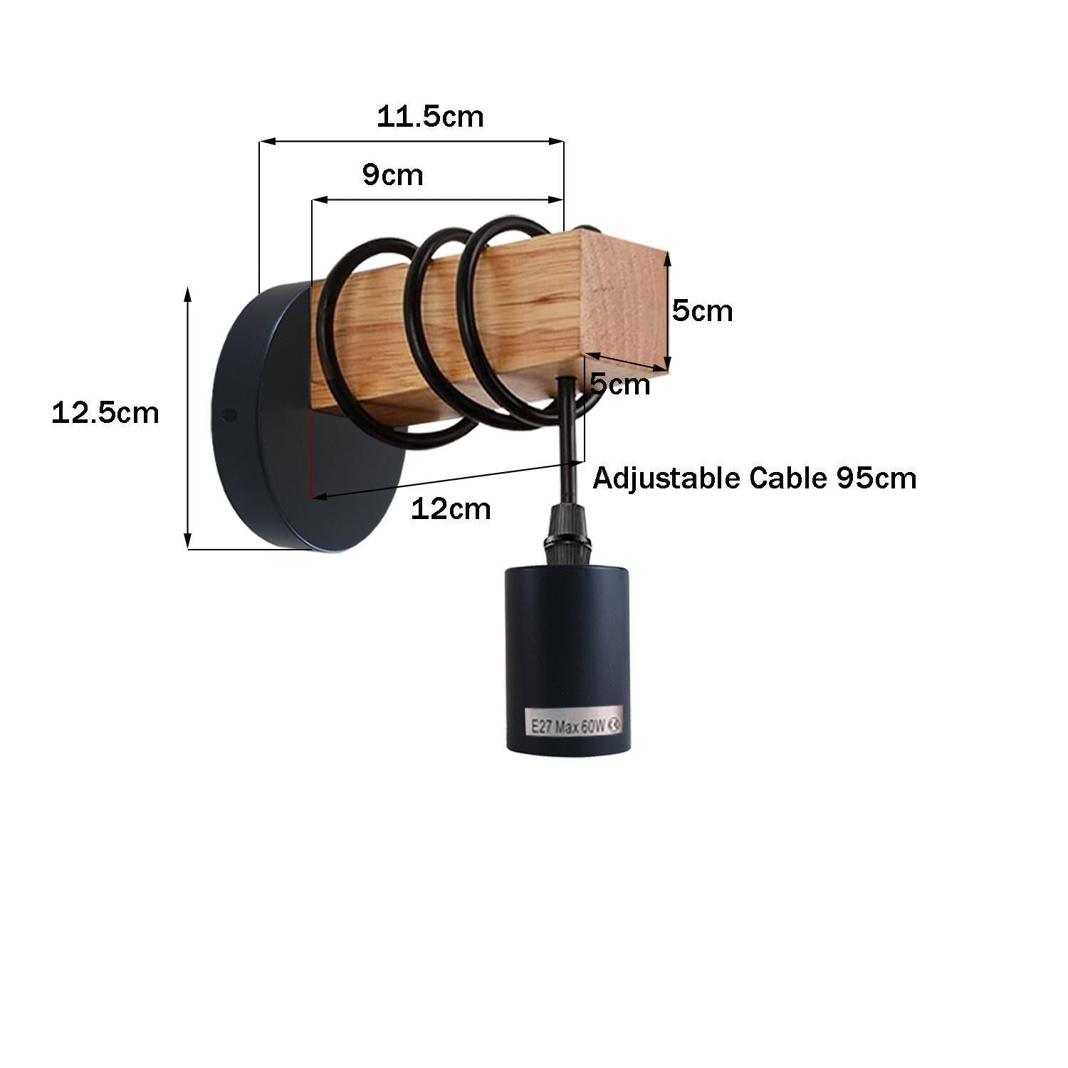 Small Wall Light Fixtures Industrial Farmhouse Hanging Wall Sconce Fixture~1241 - LEDSone UK Ltd