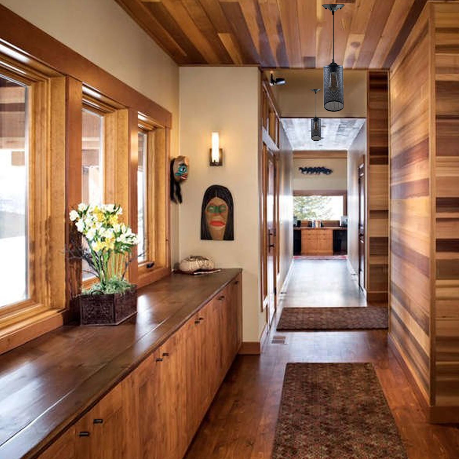 Ceiling Rose Hanging Flush mount Pendant Lamp Shade