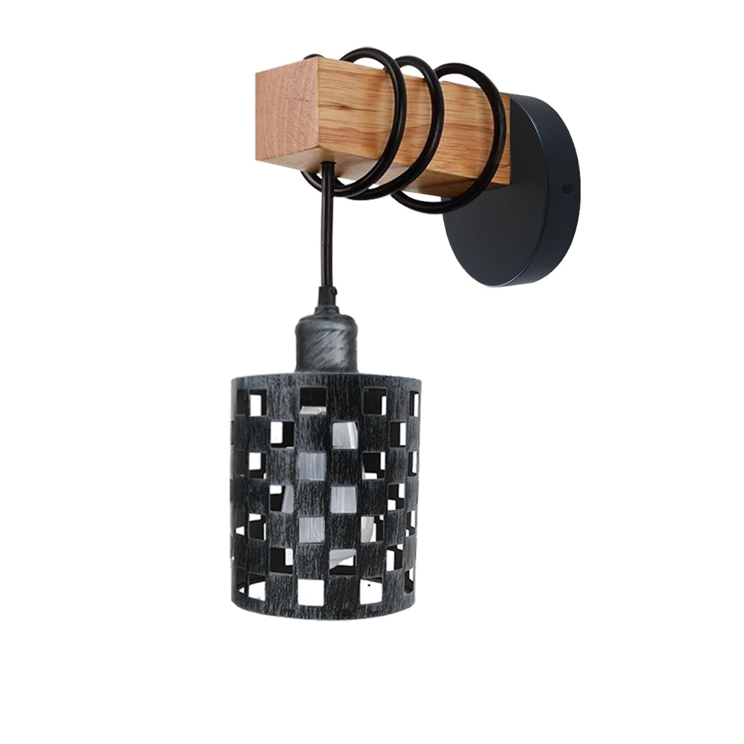 Vintage Industrial Retro Metal Wood Wall Lights Sconce Lamp Fixture~1314 - LEDSone UK Ltd
