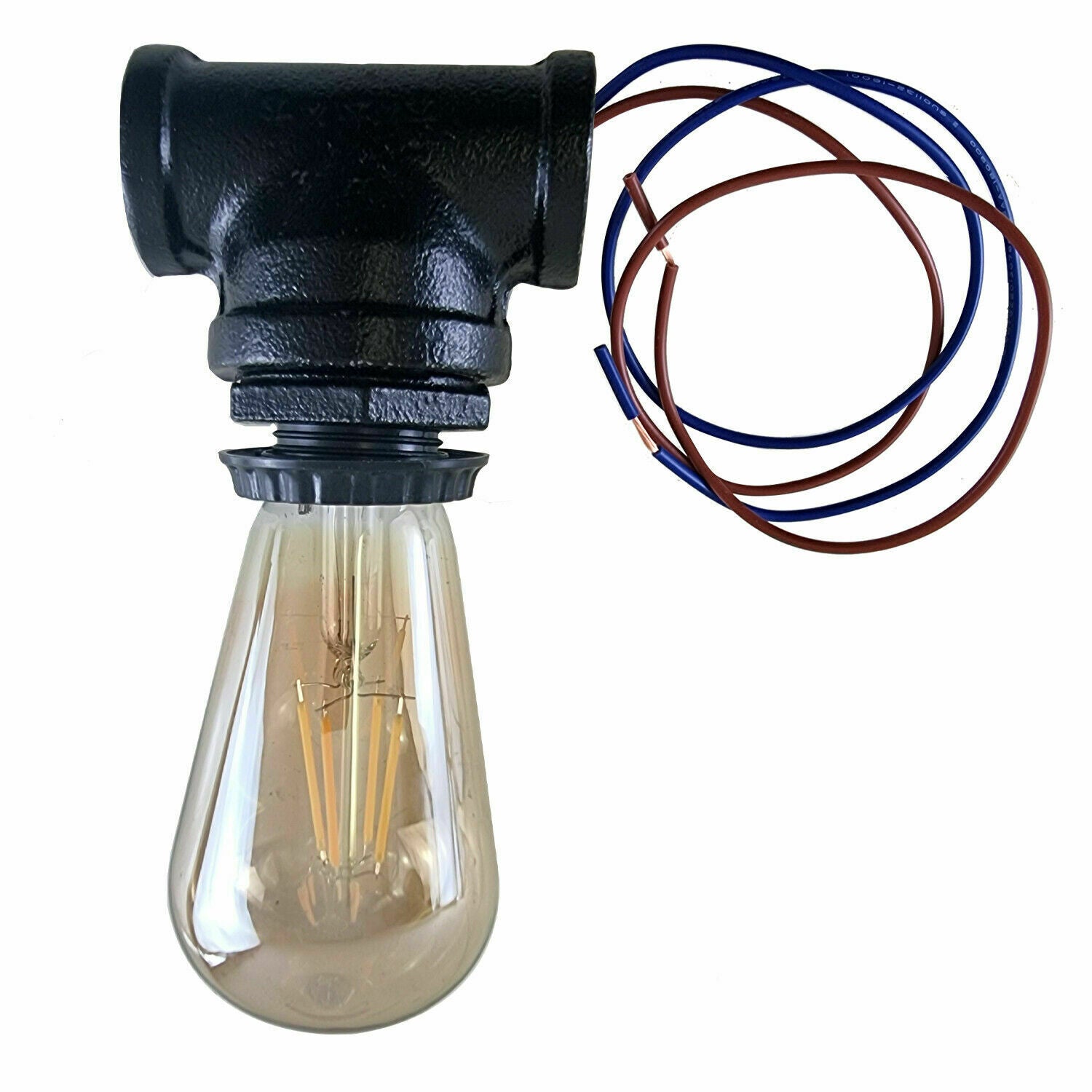 Vintage Industrial 3/4'' Pipe Lamp Switch Valve Vintage Steampunk Industrial Iron Bulb Holder E27~3554 - LEDSone UK Ltd