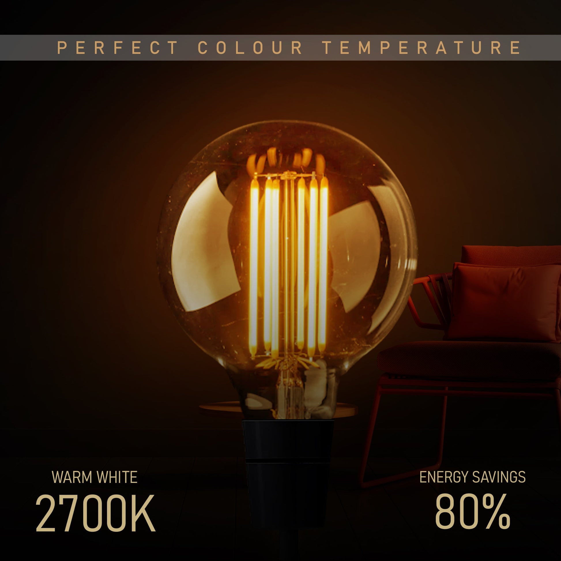  Dimmable Globe Vintage Light 