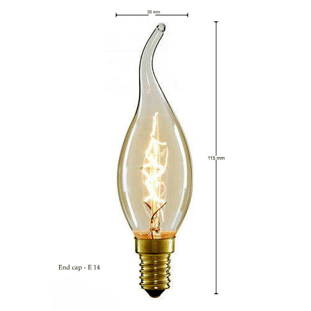 Vintage Retro C35 Candle Light Bulb Edison Filament Style 60W Candle Lamp~1224 - LEDSone UK Ltd