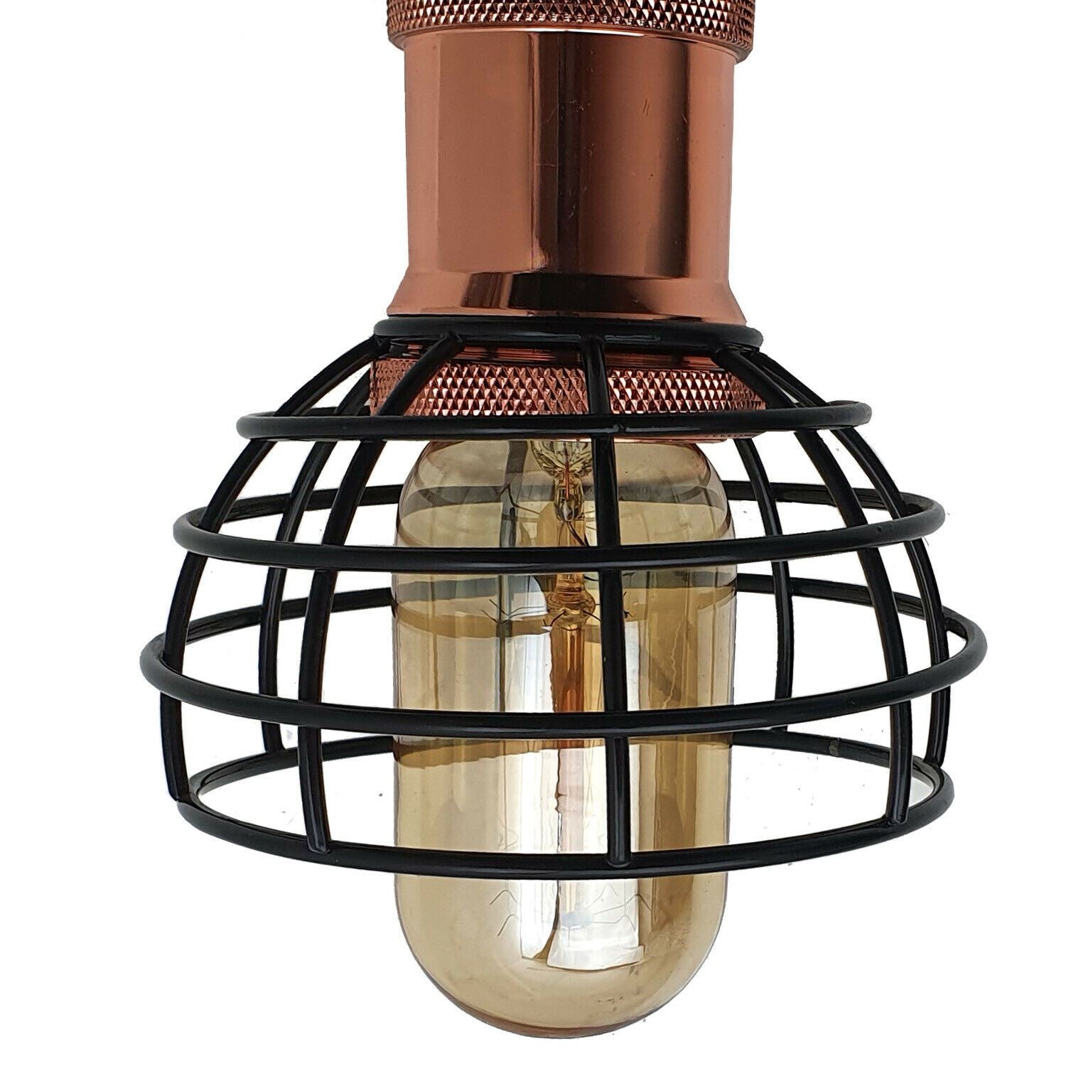 Industrial 3 Way Ceiling Light Fitting Indoor Ceiling Mount Light Black Metal Lamp Shade~1195 - LEDSone UK Ltd