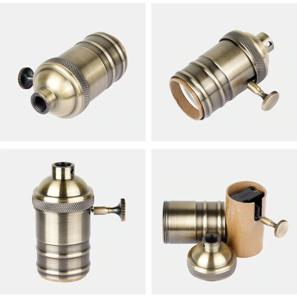 E27 Screw Vintage Switch Bulb Holder Industrial Antique Retro Edison Lamp Light~3415 - LEDSone UK Ltd