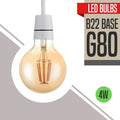 LED-gloeidraadlamp G80 4W B22 dimbaar bajonet vintage Edison-lamp ~3078