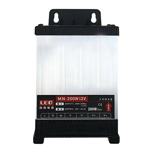 IP45 regenbestendige 12V LED-drivertransformatorvoeding ~1407 – 200W