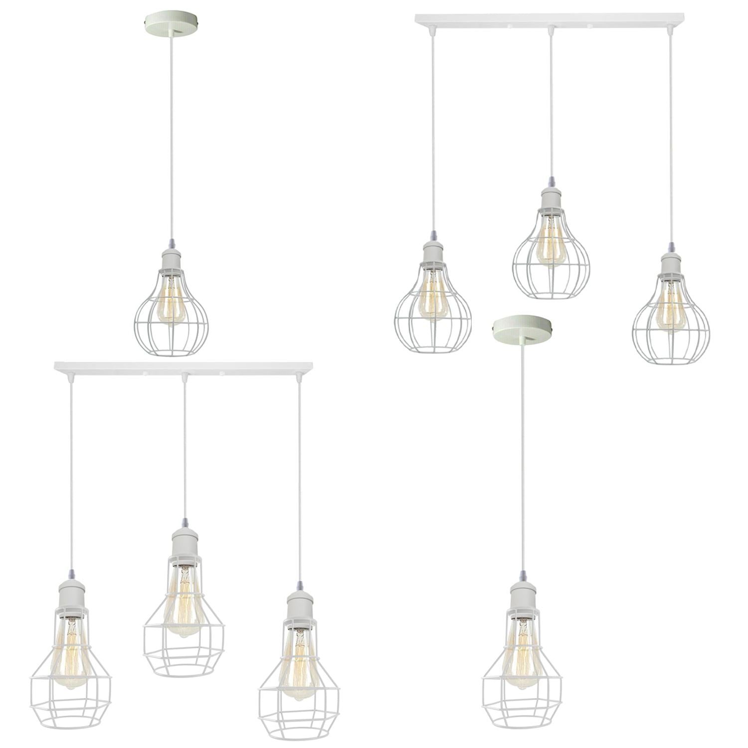 Modern Loft Vintage Industrial Retro Wire Cage Shade Pendant Ligh