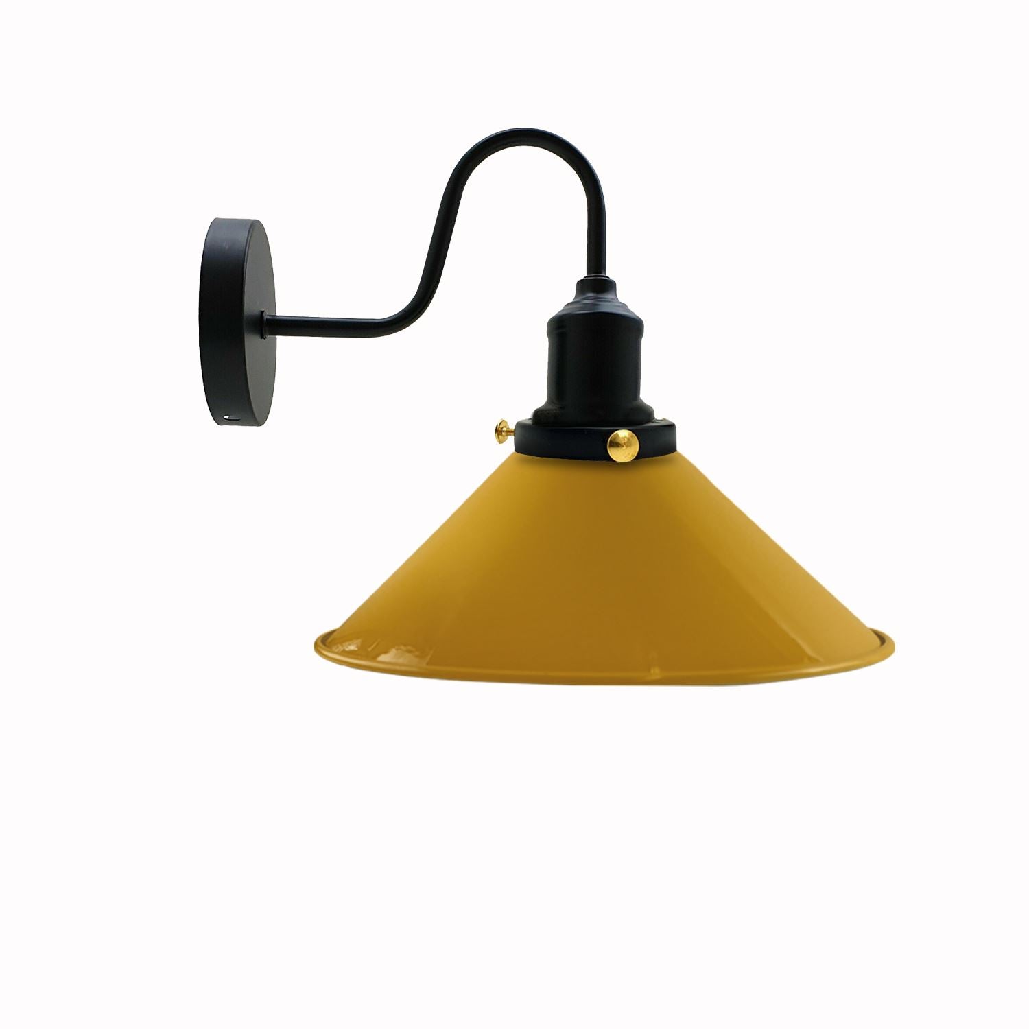 Vintage Industrial Swan Neck Wall Light Indoor Sconce Metal Cone Shape Shade~3391 - LEDSone UK Ltd