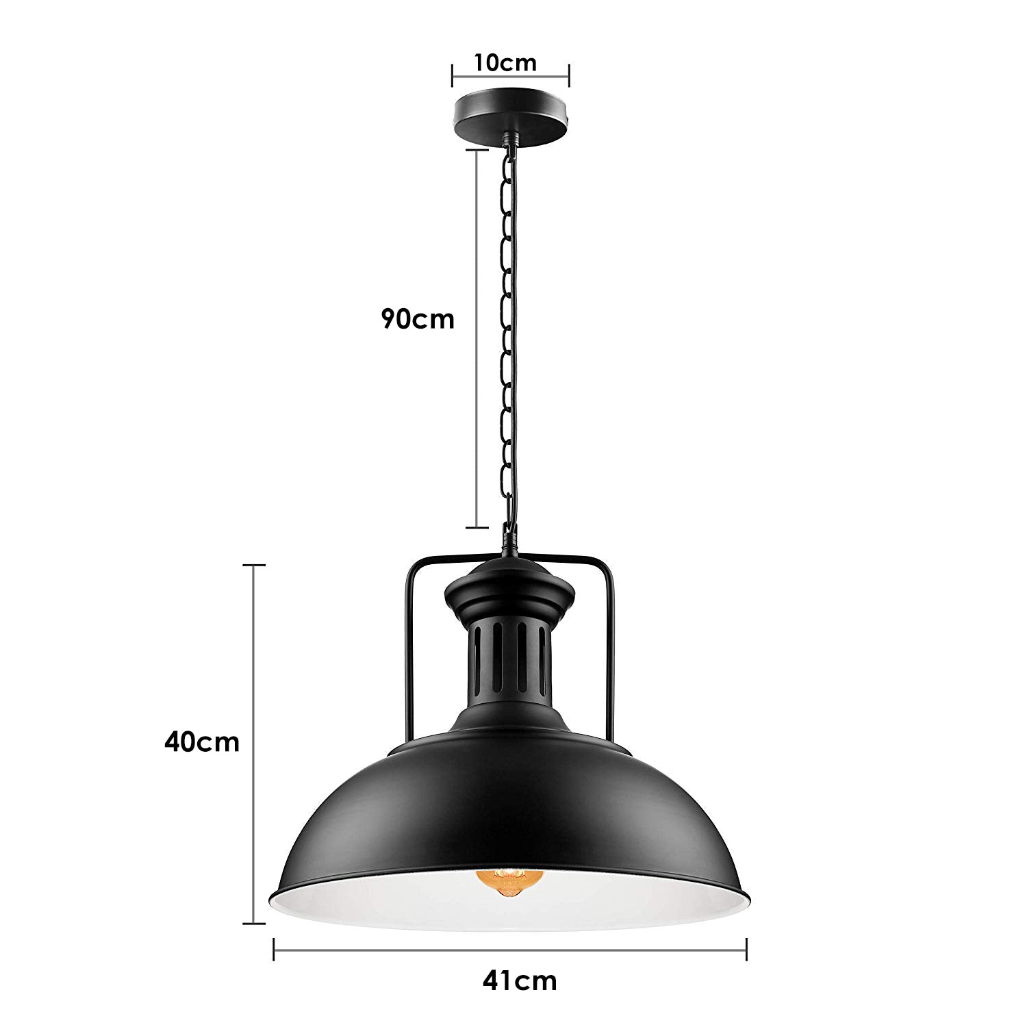 Vintage Industrial Metal Ceiling Pendant Shade Modern Hang Retro Pendant Light~2672 - LEDSone UK Ltd