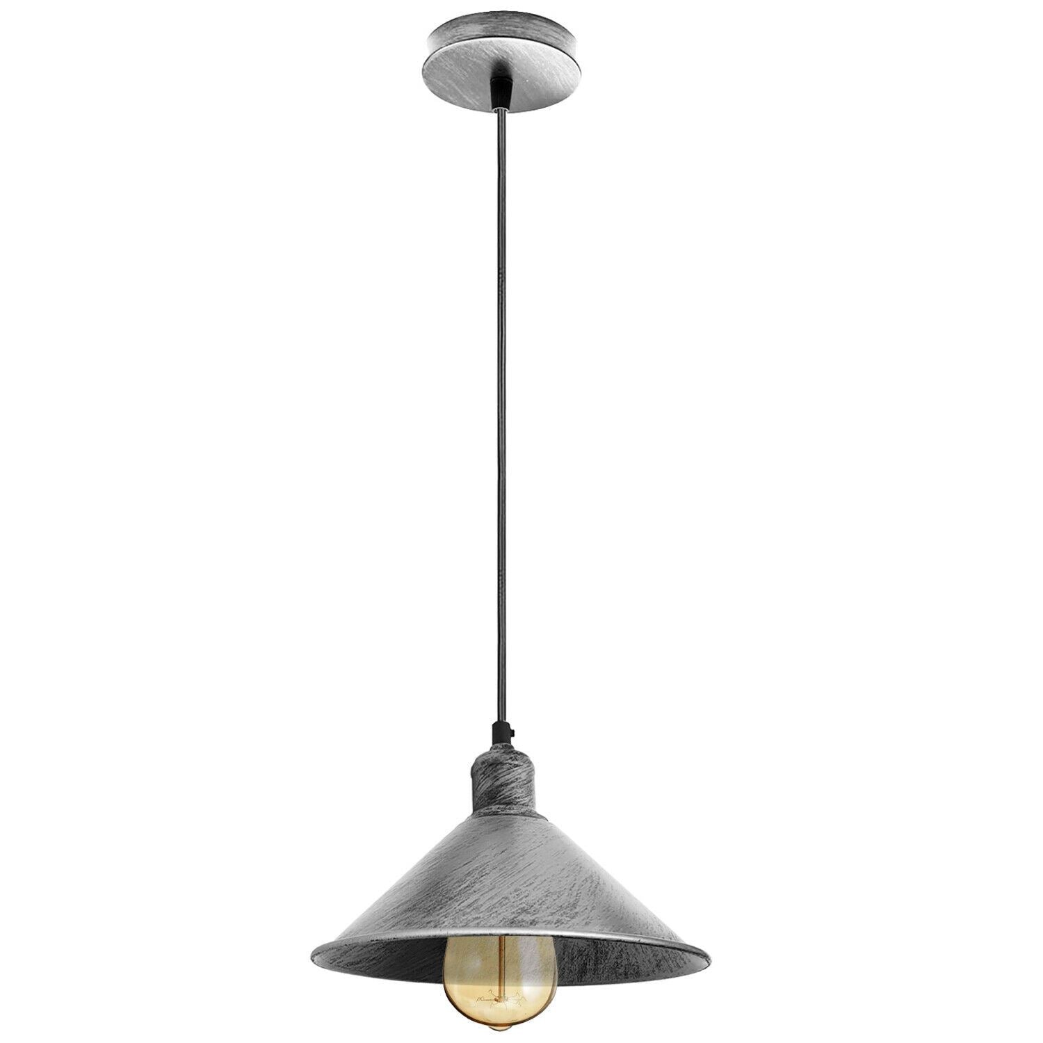 Industrial Retro Vintage Rustic Hanging Ceiling Brushed Lampshade~1170 - LEDSone UK Ltd
