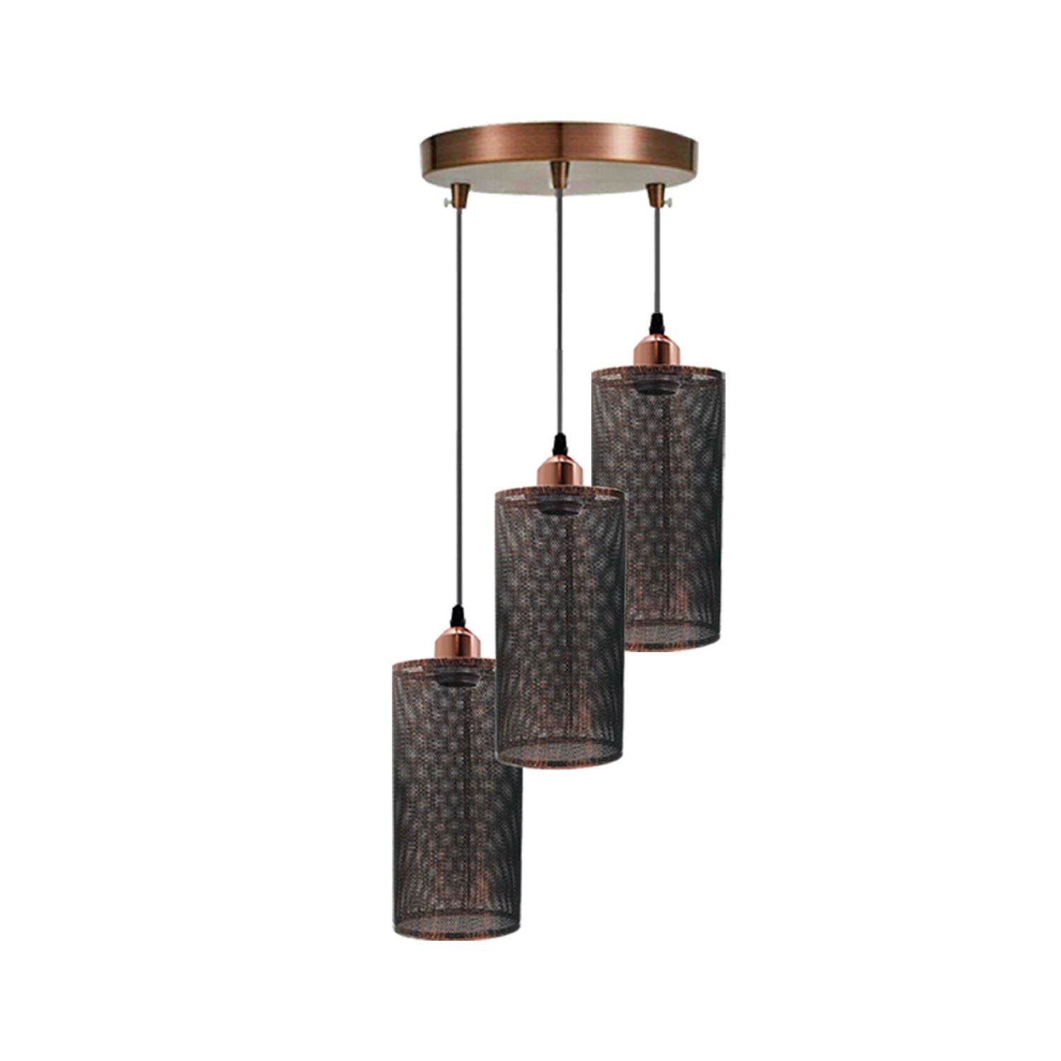 Ceiling Rose 3 Way Hanging Pendant Lamp Shade Light Fitting Lighting Kit UK~1188 - LEDSone UK Ltd