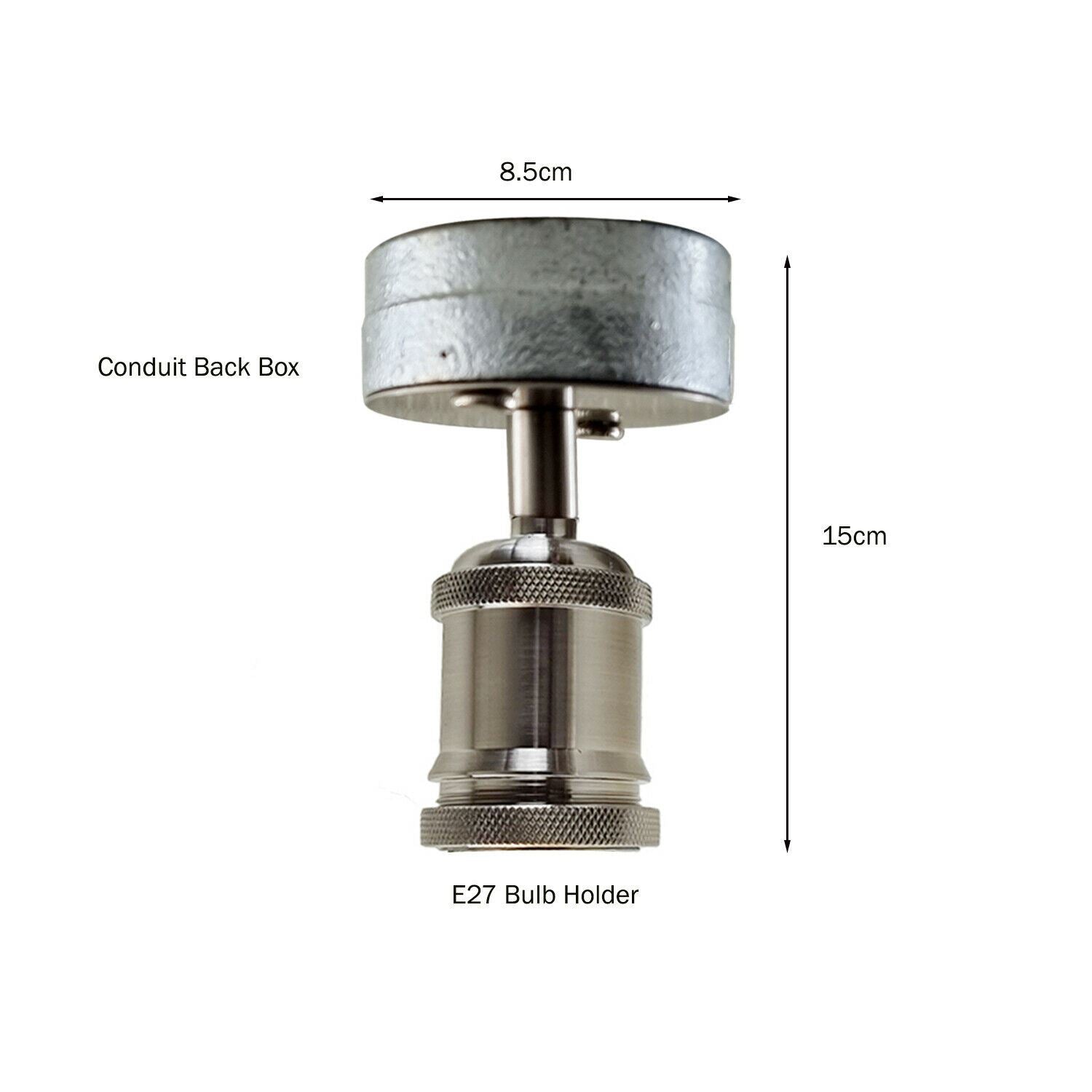 Vintage Industrial Pendant Light Galvanized Pipe Ceiling Light Fitting Metal Lamp Fixture For Hotel, Restaurants, Bar, Dining Room, Garage~1239 - LEDSone UK Ltd