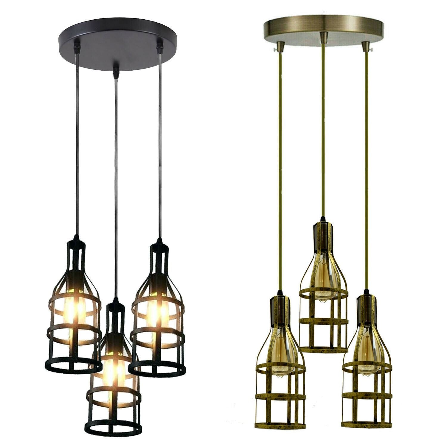3-Heads Ceiling Pendant Cluster Light Fitting Lights 