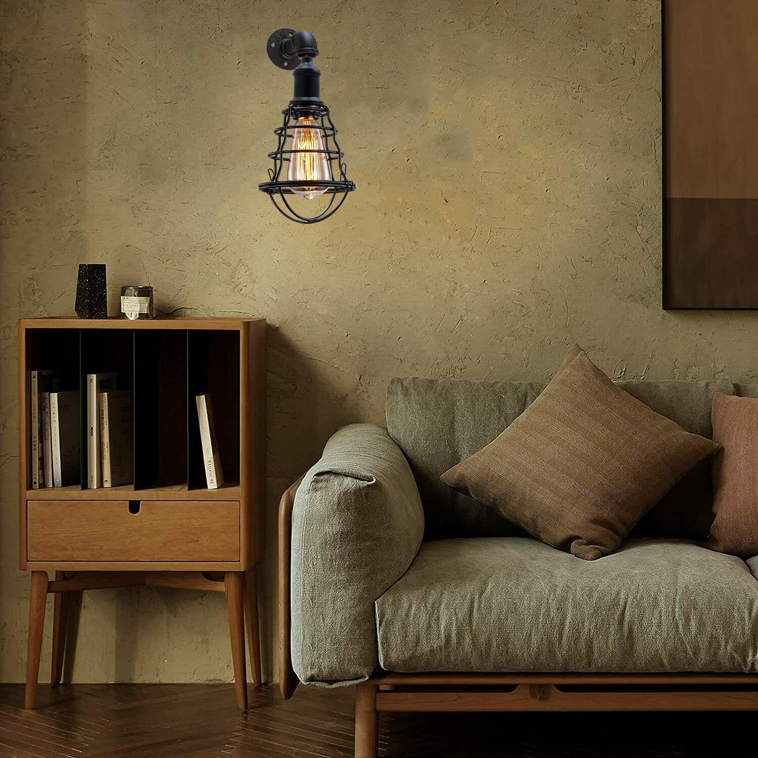 Modern Wall Sconce Lamp Industrial Rustic Metal Water Pipe Finish - Retro Wall Mount Fixture~1246 - LEDSone UK Ltd