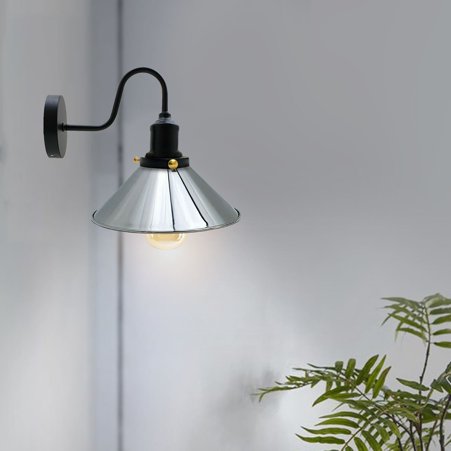 Vintage Industrial Metal Cone Shade Lighting Indoor Wall Sconce Light Fittings~3389 - LEDSone UK Ltd