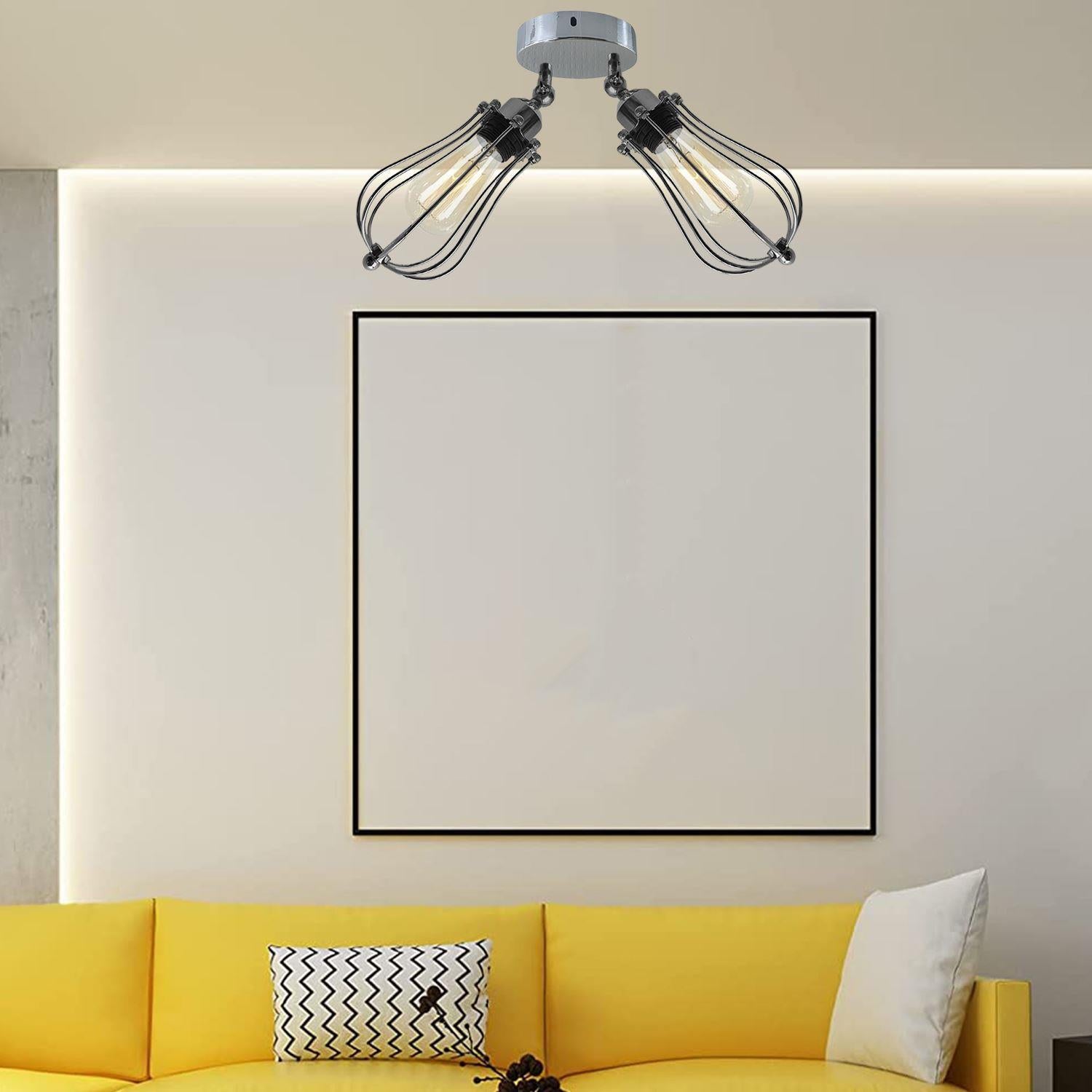 Modern Semi Flush Ceiling Lights Black Gold Inner 