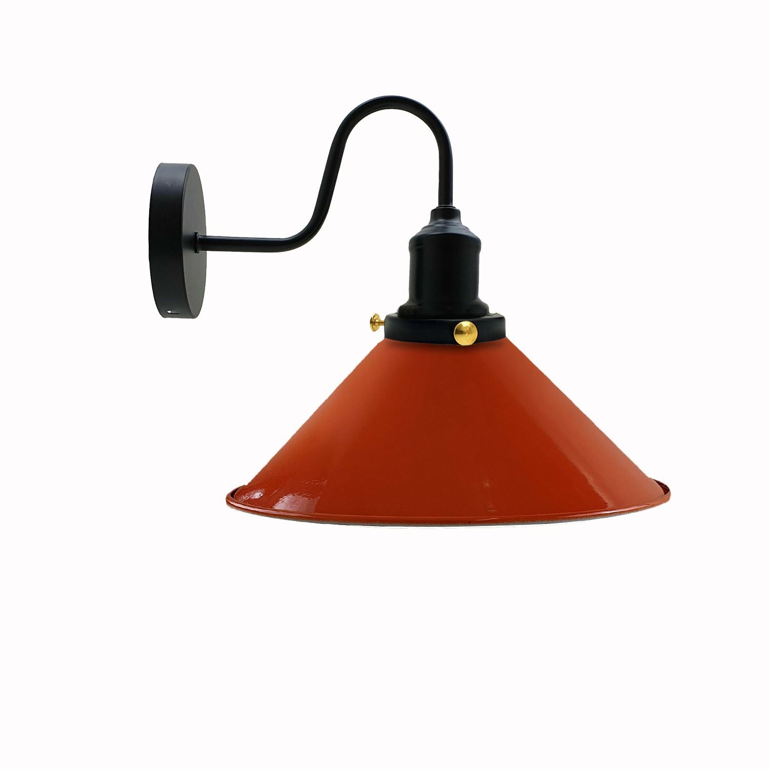 Vintage Industrial Swan Neck Wall Light Indoor Sconce Metal Cone Shape Shade~3391 - LEDSone UK Ltd