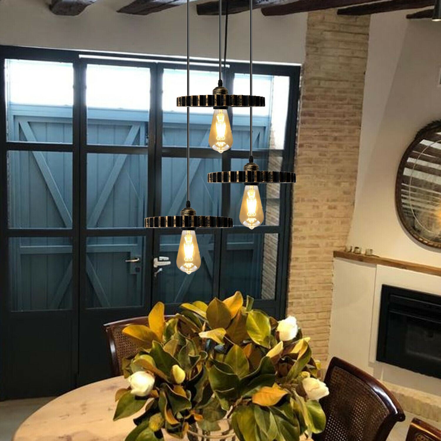 Retro Industrial Vintage Wood Pendant Light Shade Chandelier Ceiling Lamp Shade~1135 - LEDSone UK Ltd